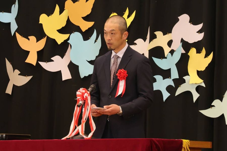PTA会長として入学式に登壇