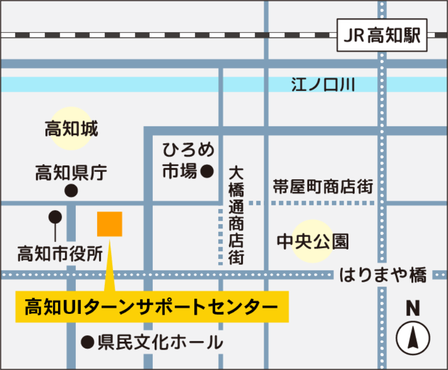 高知窓口（本部）の地図