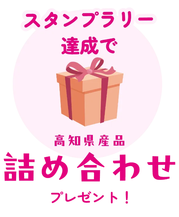 スランプラリー達成で高知県産品詰め合わせプレゼント