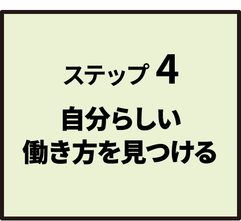 ステップ 4 自分らしい働き方を見つける